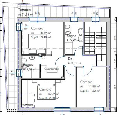 Planimetria: Nuova villa bifamiliare con massima indipendenza e ampio giardino | Villa 10