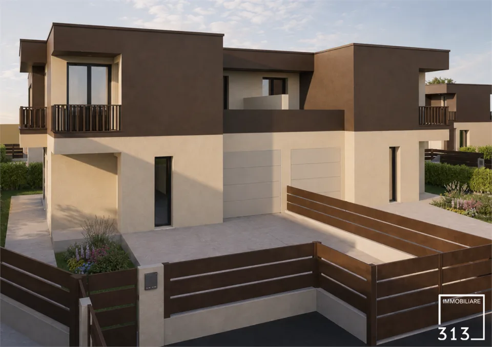 Nuova villa bifamiliare con giardino a Favaro Veneto | Villa 03 – Foto 1 di 8