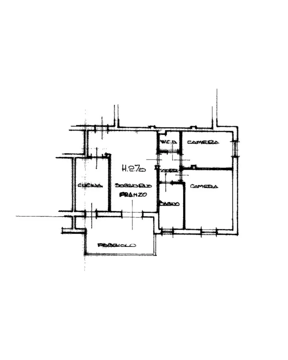 Planimetria: GAZZERA appartamento 2 camere 2 bagni classe D