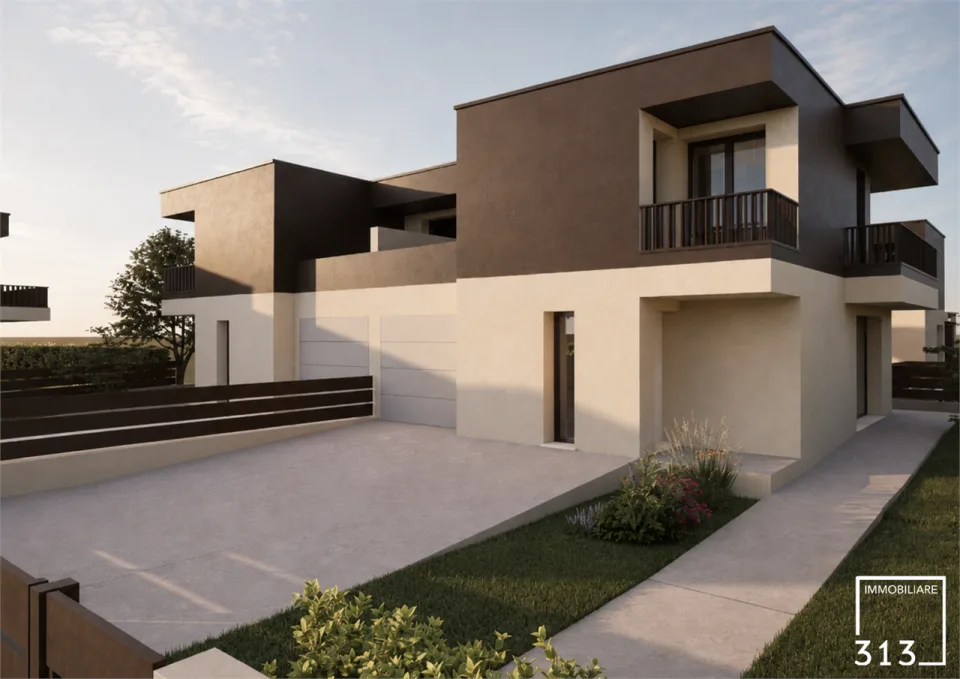 Nuova villa bifamiliare con giardino a Favaro Veneto | Villa 04 – Foto 1 di 8