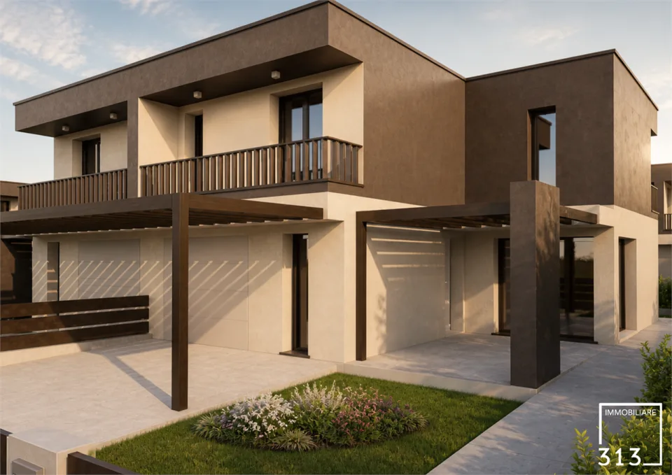 Nuova villa bifamiliare con giardino a Favaro Veneto | Villa 06 – Foto 1 di 8